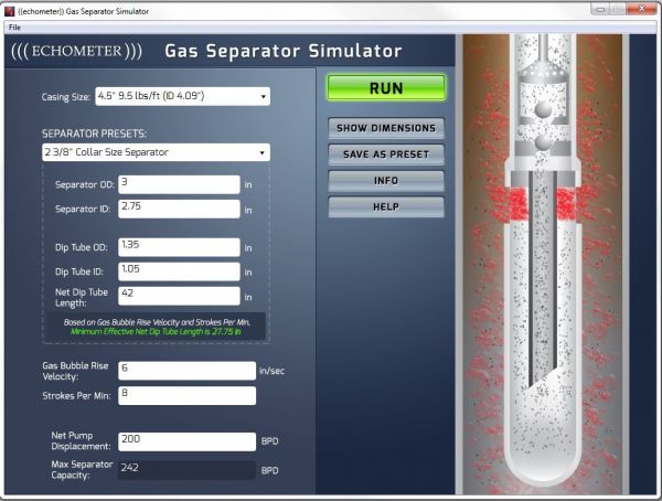 ECHOMETER Gas Separator Simulator
